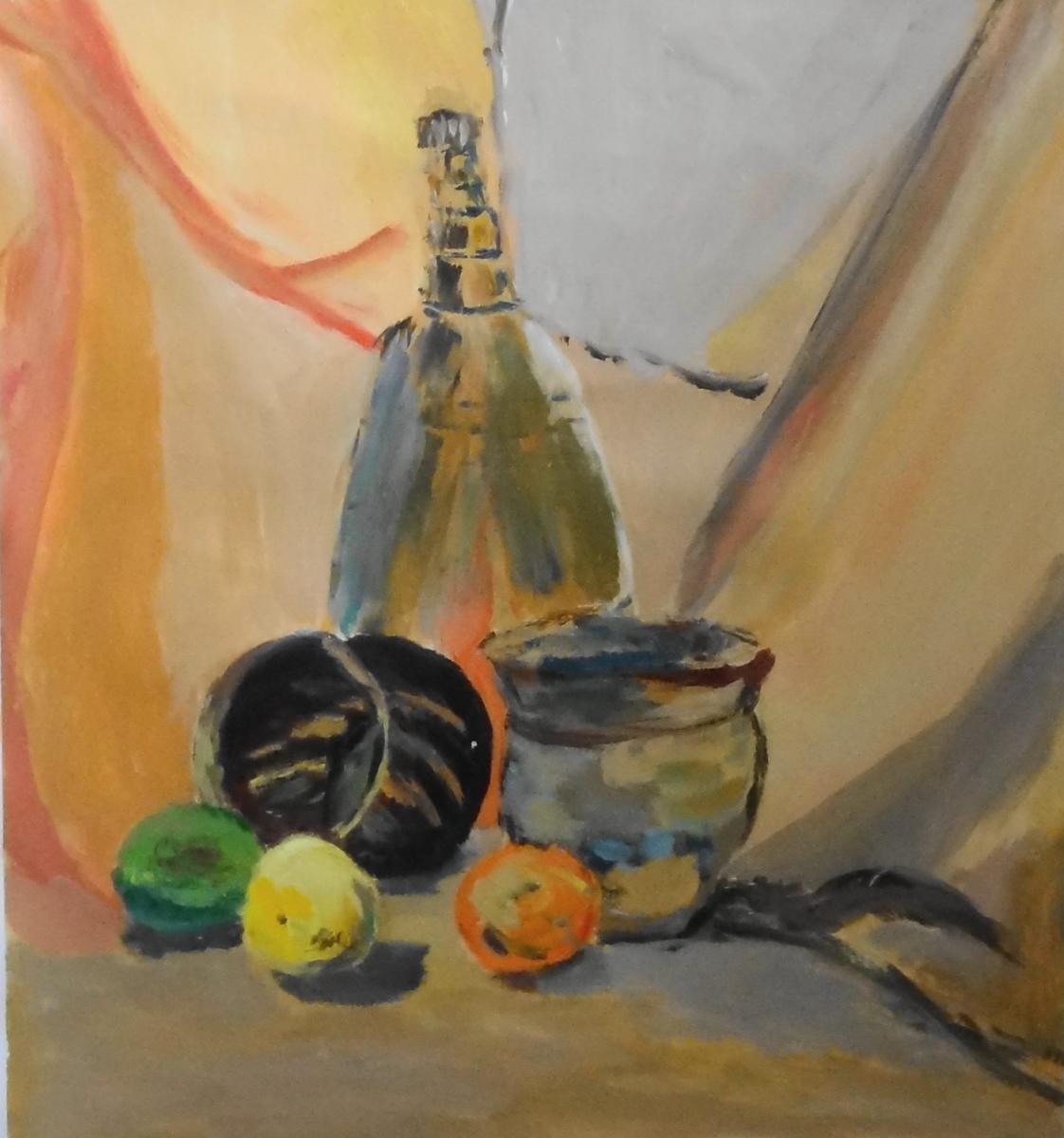 Cours avancé - Rose-Marie Bilodeau - Nature morte jaune