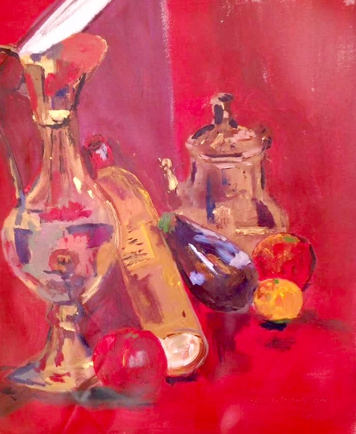 Cours avancé - Denyse Blouin - Nature morte rouge