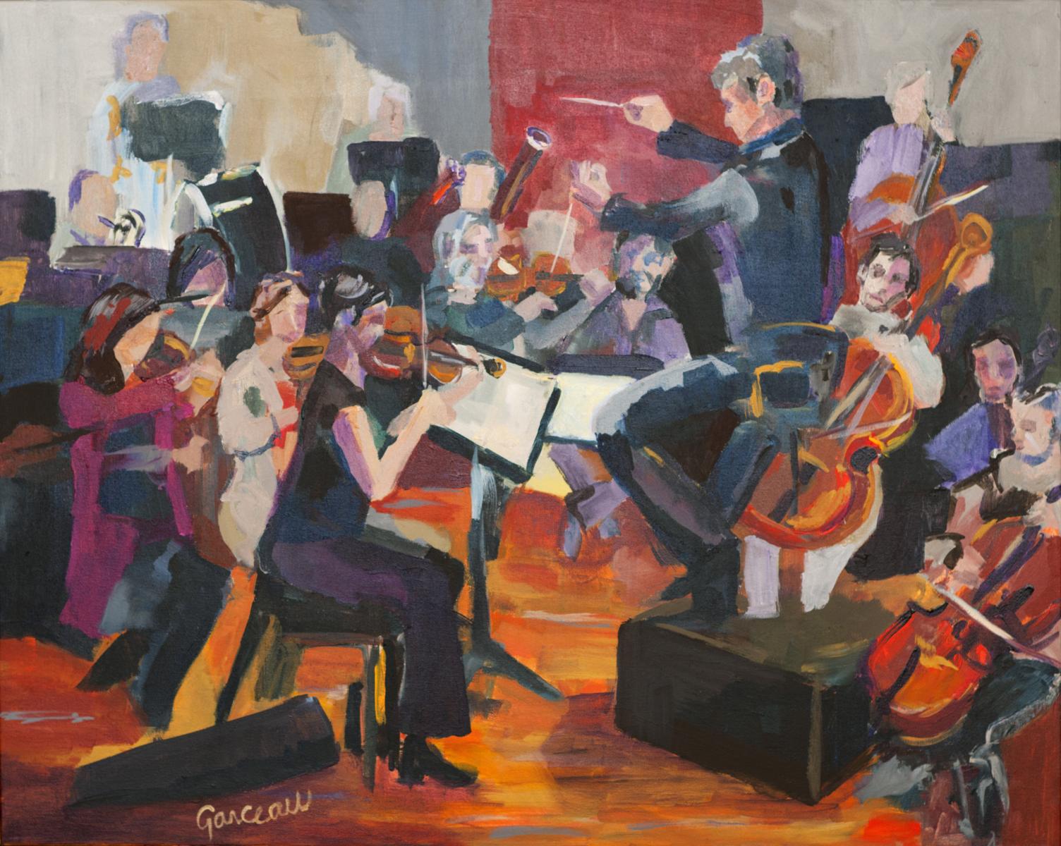 Orchestre Métropolitain - Maestro Julian Kuerti - Acrylique - 24 x 30" - 2012 - VENDUE